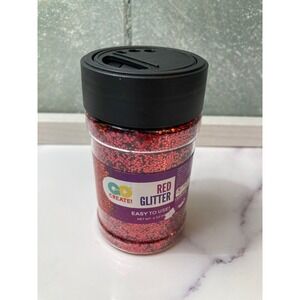 Go Create! Red Glitter 4 oz Shaker Jar Arts and Crafts 16819E